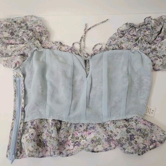 ASTR the Label Half Sleeve Back Cut Out Top ,Size S - Picture 8 of 9